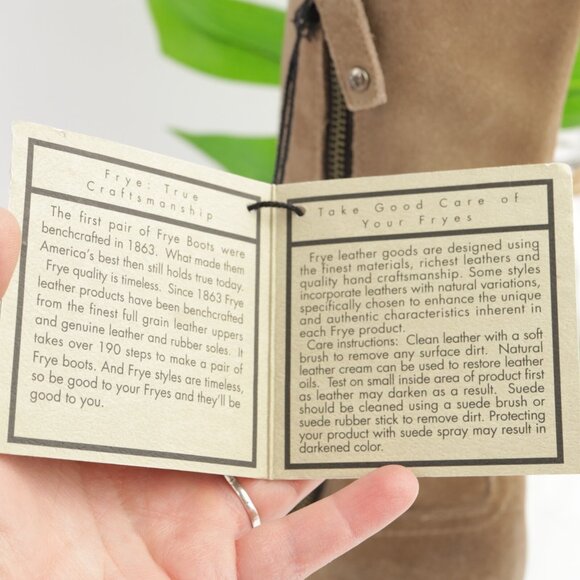 Frye Womens Sacha OTK Riding Boot Size 6.5 Tan Suede Western Block Heel Pointed - Picture 13 of 16